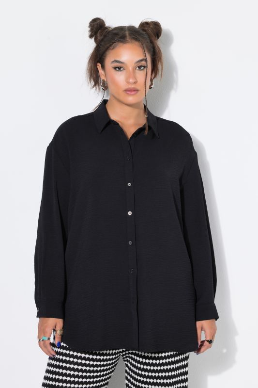 Airy Crepe Shirt Blouse
