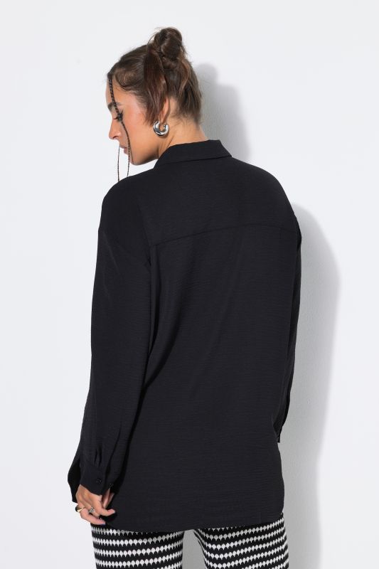 Airy Crepe Shirt Blouse