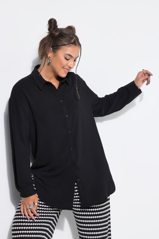 Airy Crepe Shirt Blouse