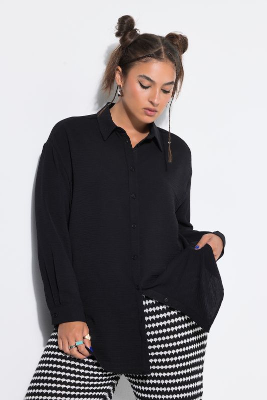 Airy Crepe Shirt Blouse