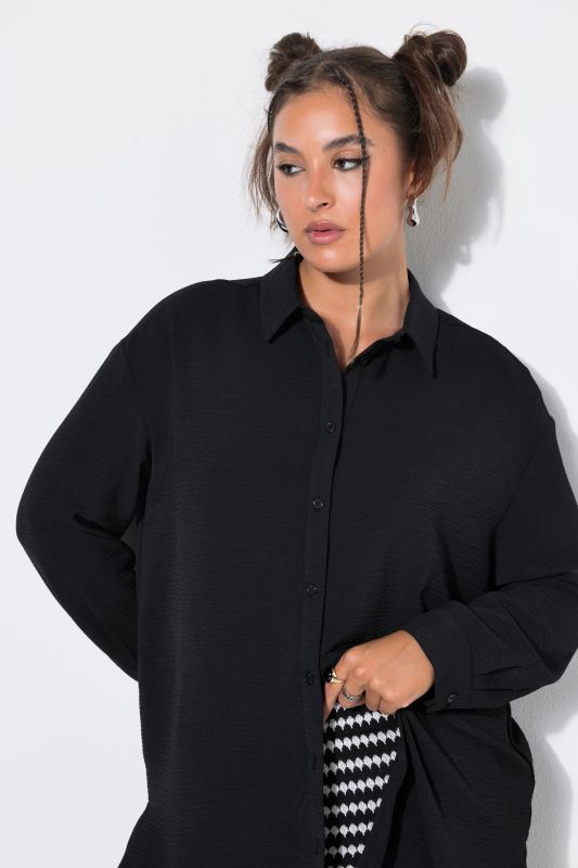 Airy Crepe Shirt Blouse