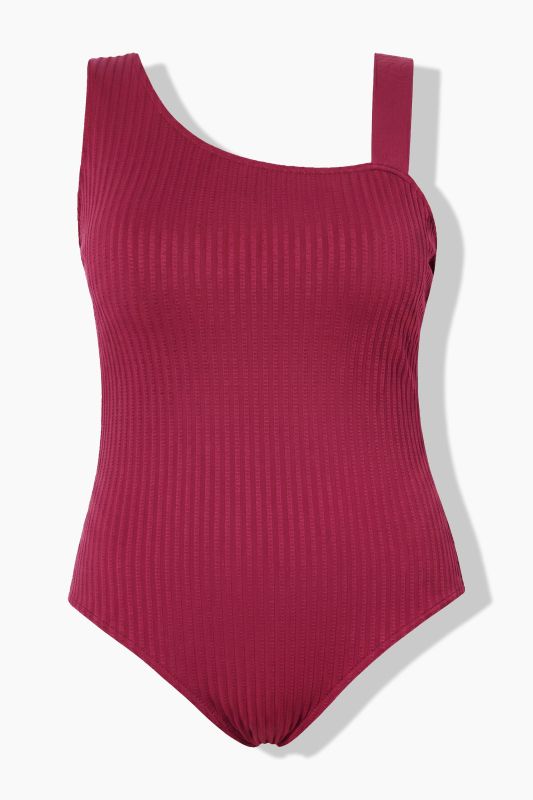 Textured Asymmetric Swimsuit
