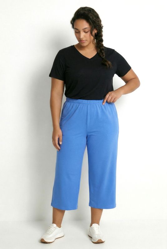 Cotton Knit Crop Pants