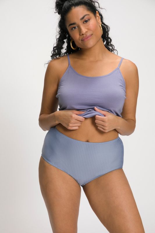 2 Pack of Stretch Microfiber Brief Panties - Pinstripe