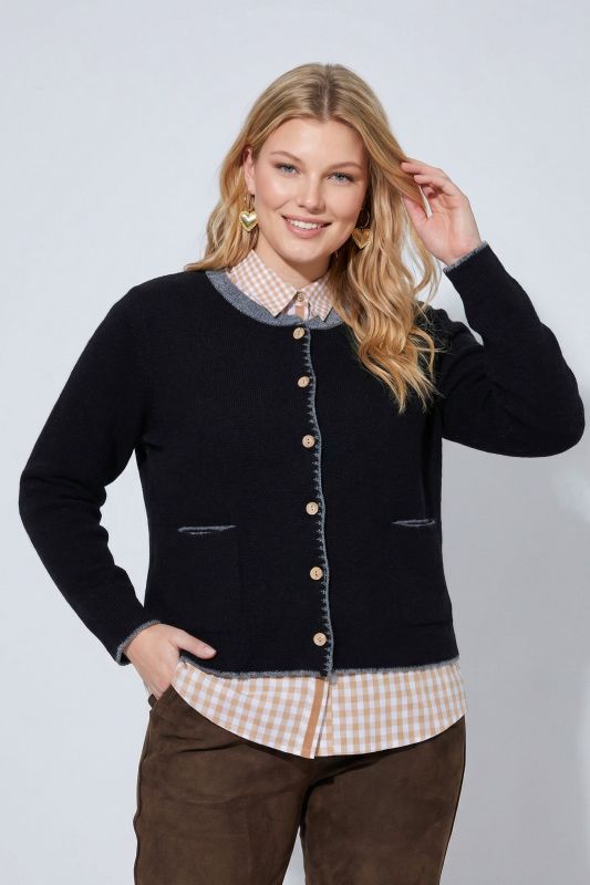 Knit Deer Motif Cardigan