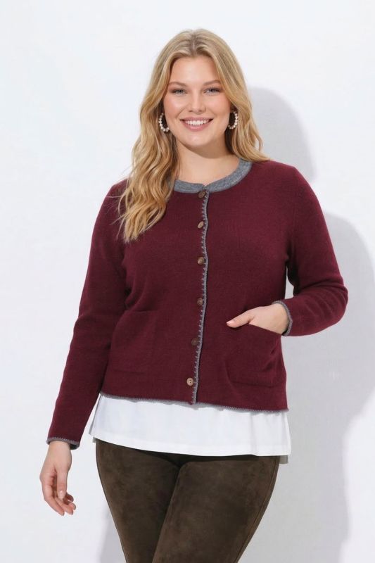 Knit Deer Motif Cardigan