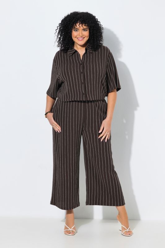 Pinstripe Wide Leg Pants