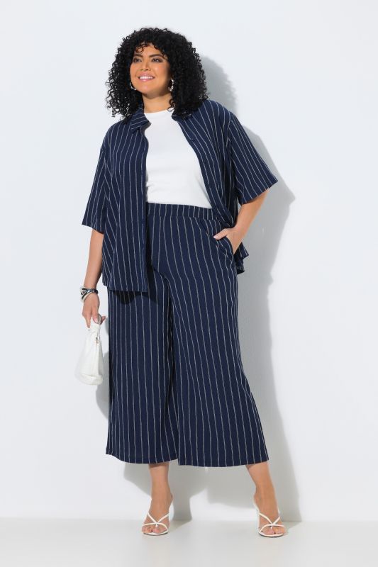 Pinstripe Wide Leg Pants