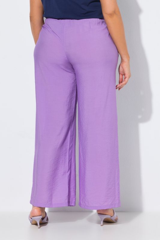 Textured Elastic Waist Pants