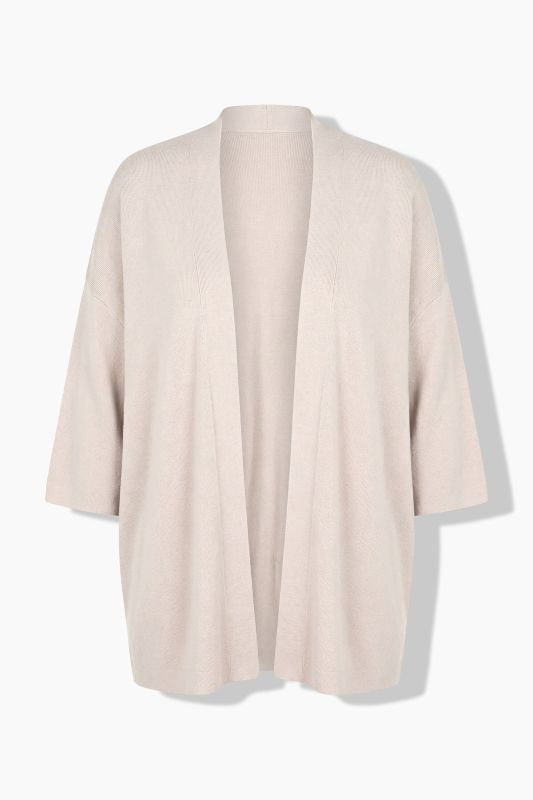 Oversized Shawl Collar 3/4 Sleeve Cardigan