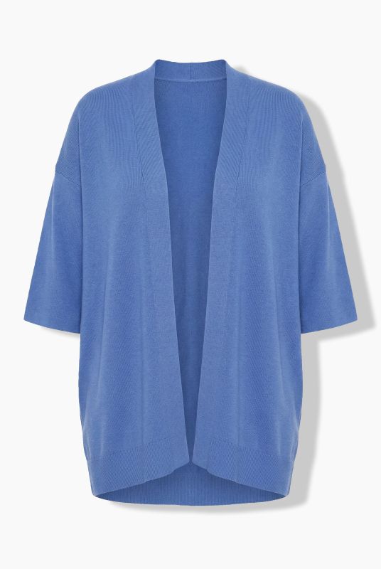 Oversized Shawl Collar 3/4 Sleeve Cardigan