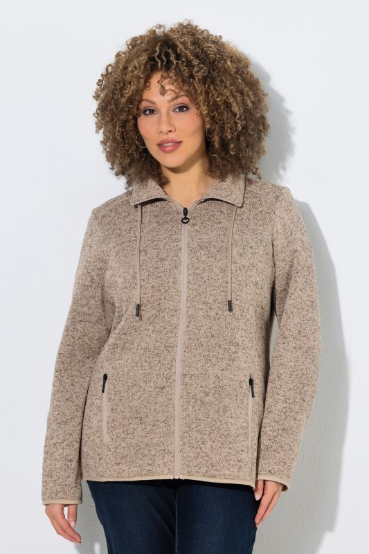 Heather Knit Fleece Jacket