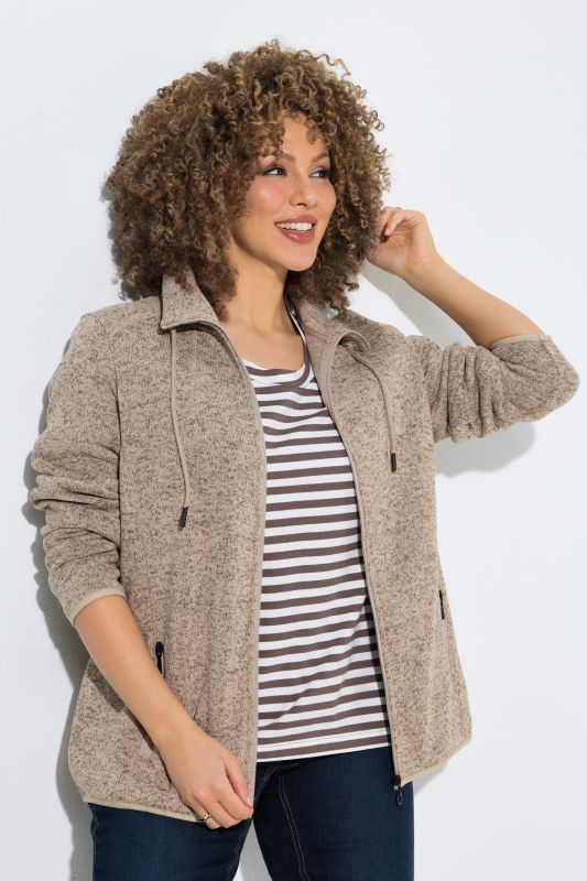 Heather Knit Fleece Jacket