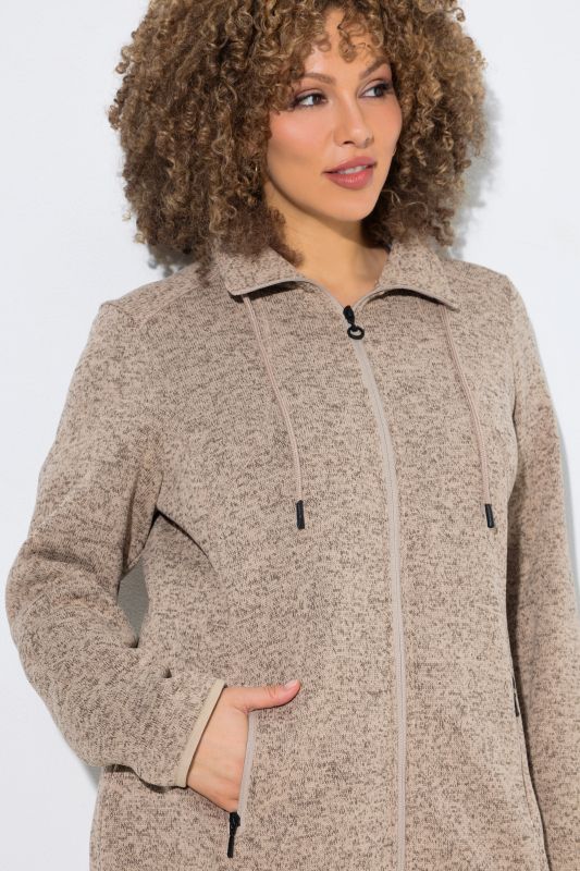 Heather Knit Fleece Jacket