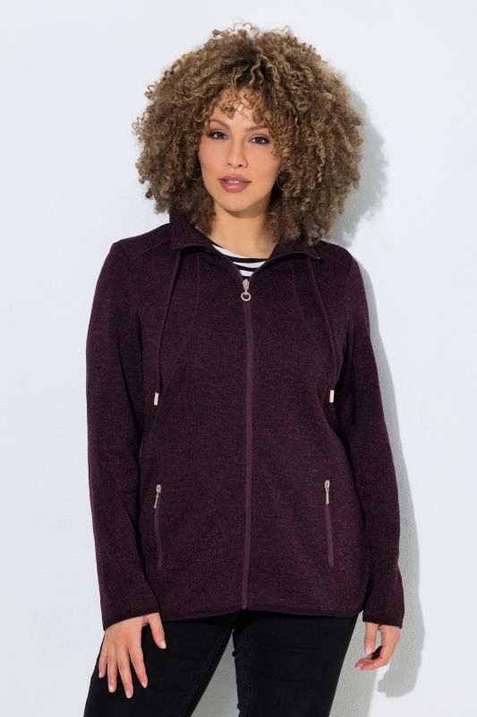 Heather Knit Fleece Jacket