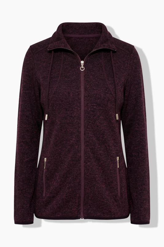 Heather Knit Fleece Jacket