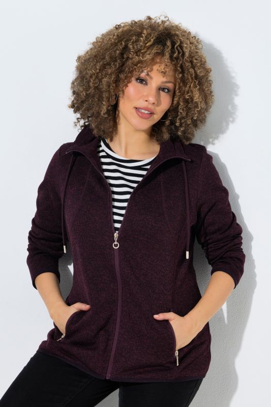 Heather Knit Fleece Jacket