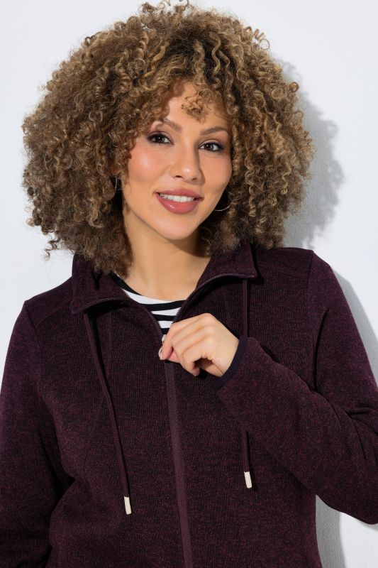 Heather Knit Fleece Jacket