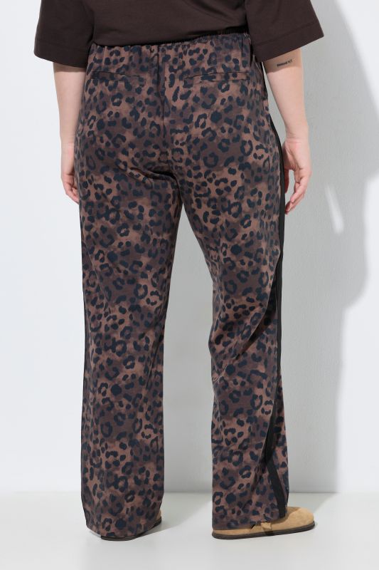 Leopard Print Drawstring Waist Sweatpants