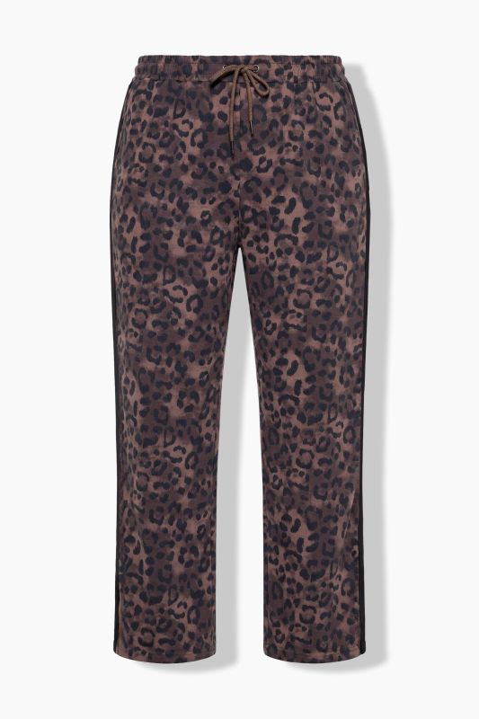 Leopard Print Drawstring Waist Sweatpants
