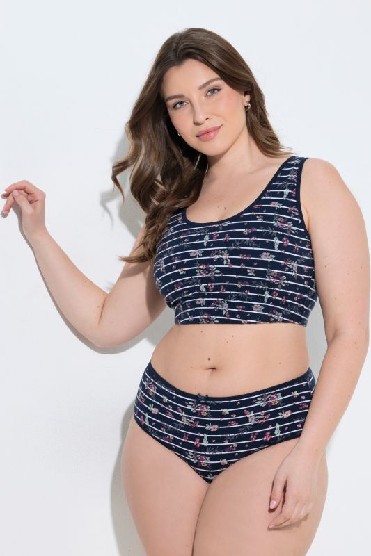 Floral Stripe Bralette