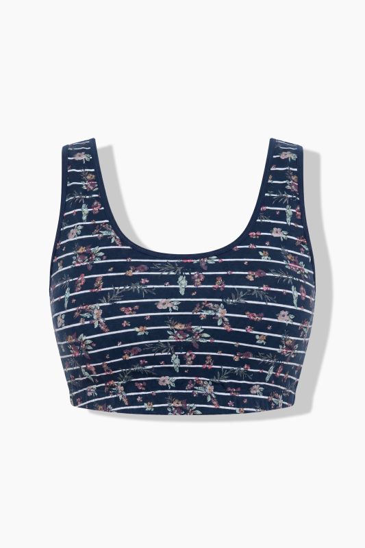 Floral Stripe Bralette