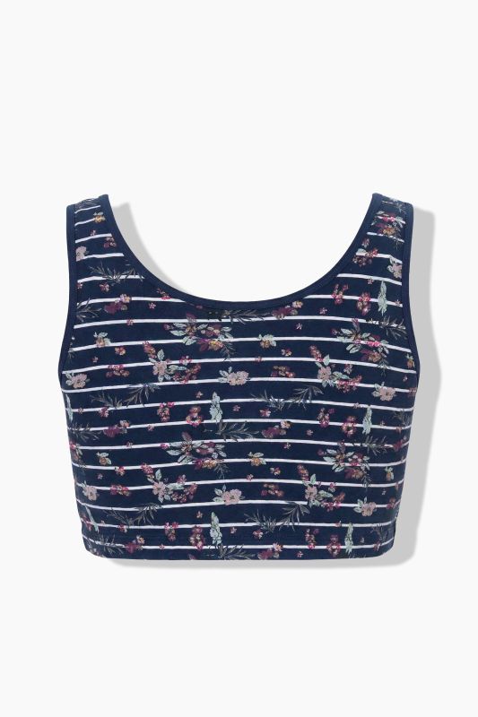 Floral Stripe Bralette