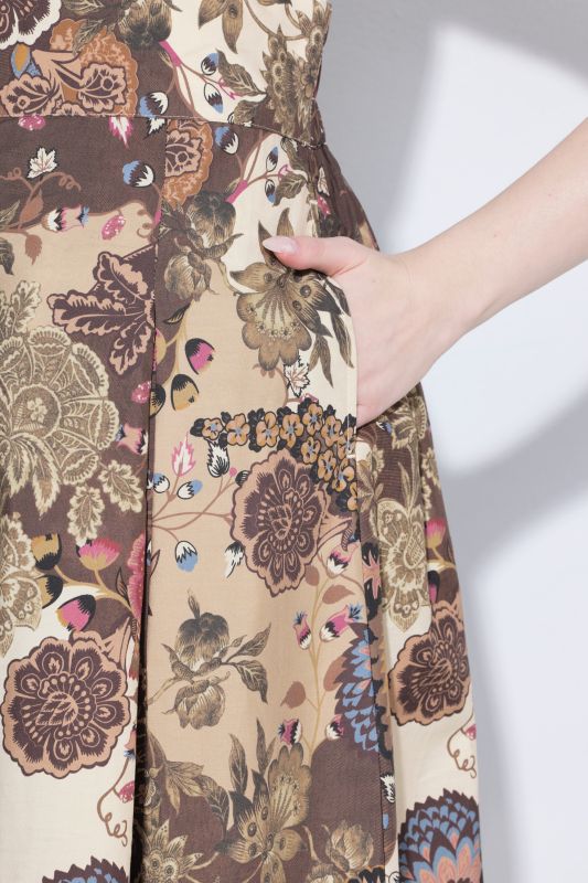 Country Paisley Comfort Waist Pleated Skirt