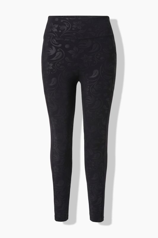 Tonal Floral Quick-Dry Performance Leggings