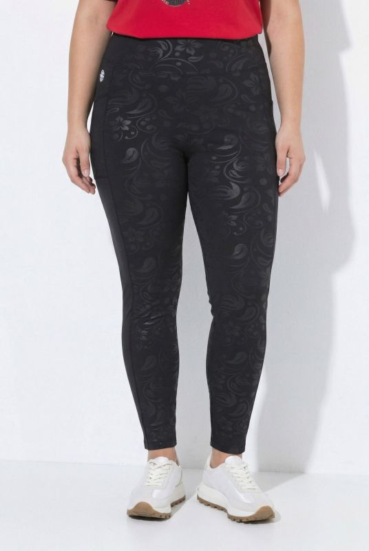 Tonal Floral Quick-Dry Performance Leggings