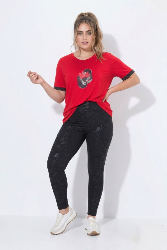 Tonal Floral Quick-Dry Performance Leggings