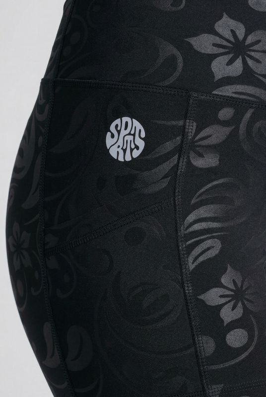 Tonal Floral Quick-Dry Performance Leggings