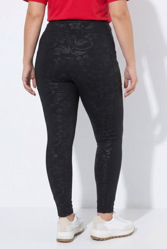 Tonal Floral Quick-Dry Performance Leggings