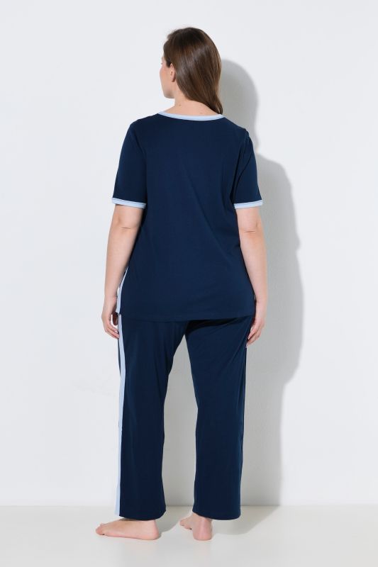Two-Tone Two Piece Pajama Set