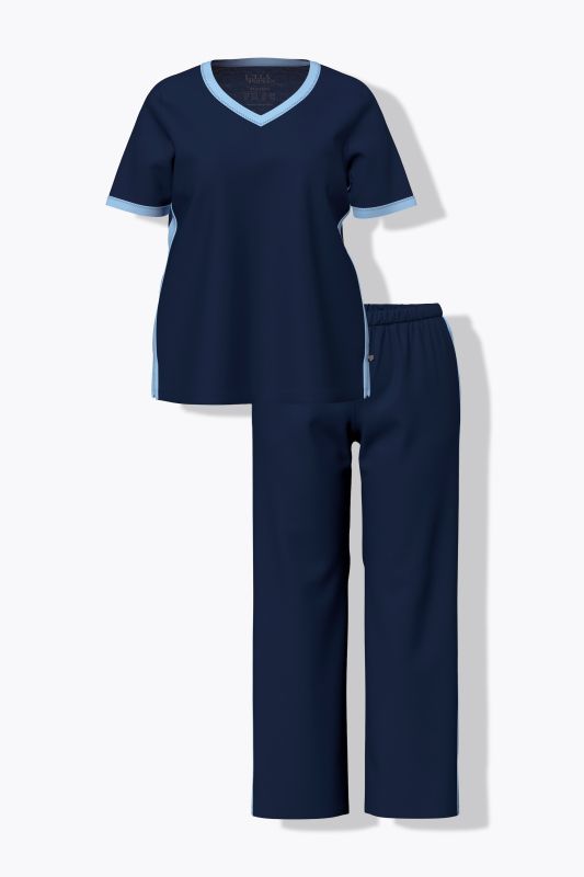 Two-Tone Two Piece Pajama Set