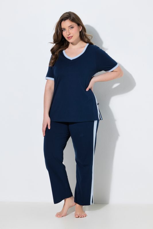 Two-Tone Two Piece Pajama Set