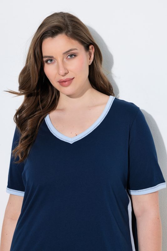 Two-Tone Two Piece Pajama Set