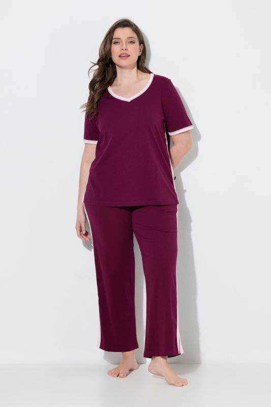 Two-Tone Two Piece Pajama Set