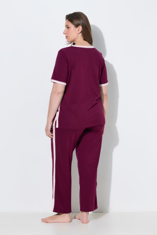 Two-Tone Two Piece Pajama Set