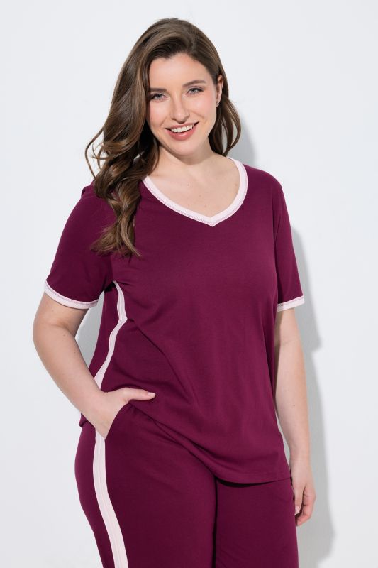Two-Tone Two Piece Pajama Set