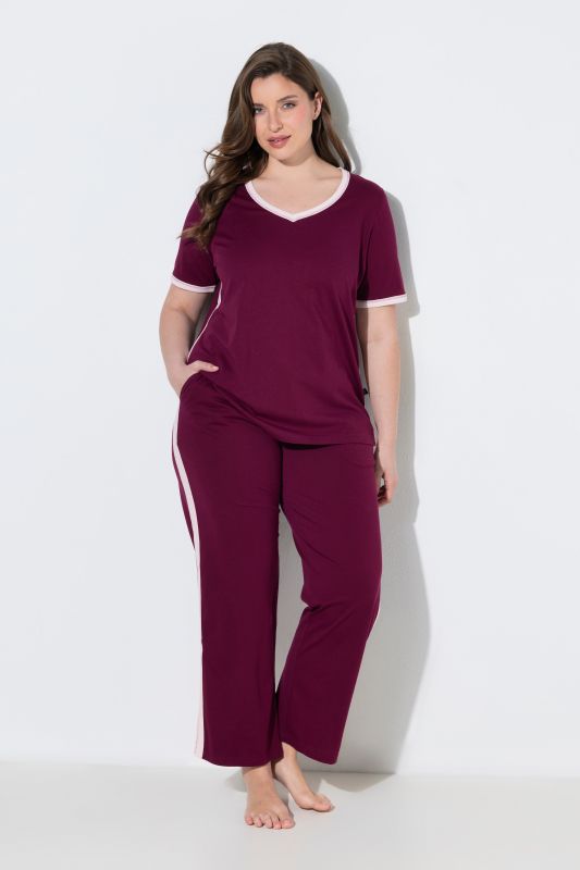 Two-Tone Two Piece Pajama Set
