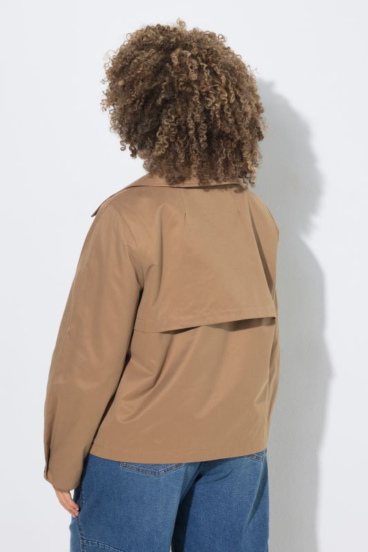 Short Double-Breasted Trench Coat