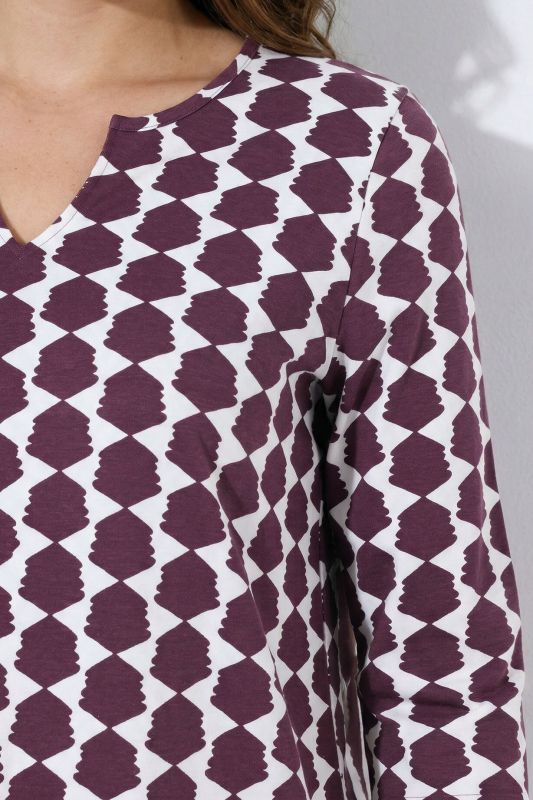 Geometric Print A-Line Knit Tunic