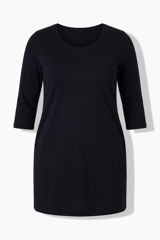 3/4 Sleeve Round Neck Knit Tunic
