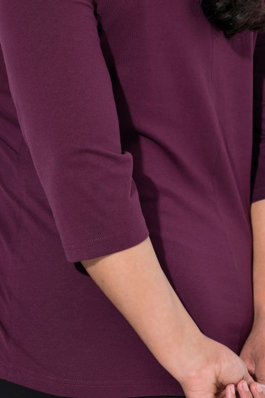 Draped Knot 3/4 Sleeve Blouse