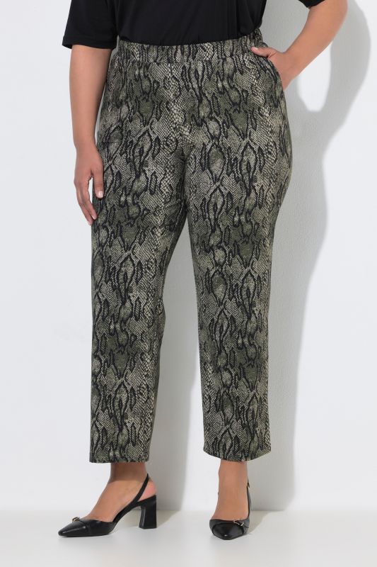 Snakeskin Print Jersey Pants