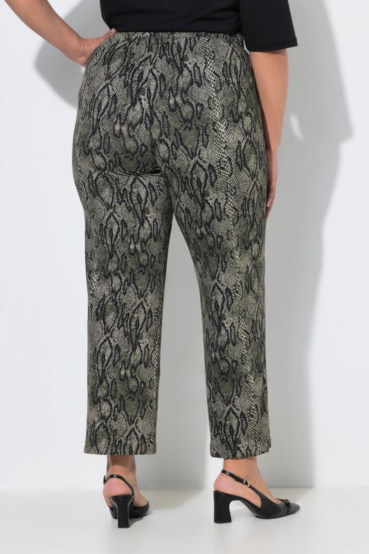 Snakeskin Print Jersey Pants