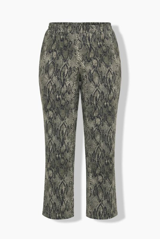Snakeskin Print Jersey Pants