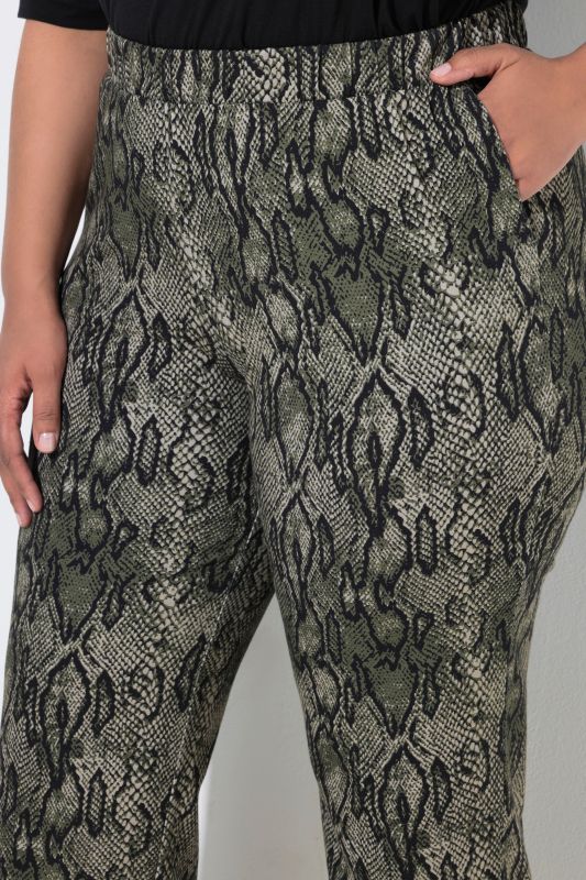 Snakeskin Print Jersey Pants
