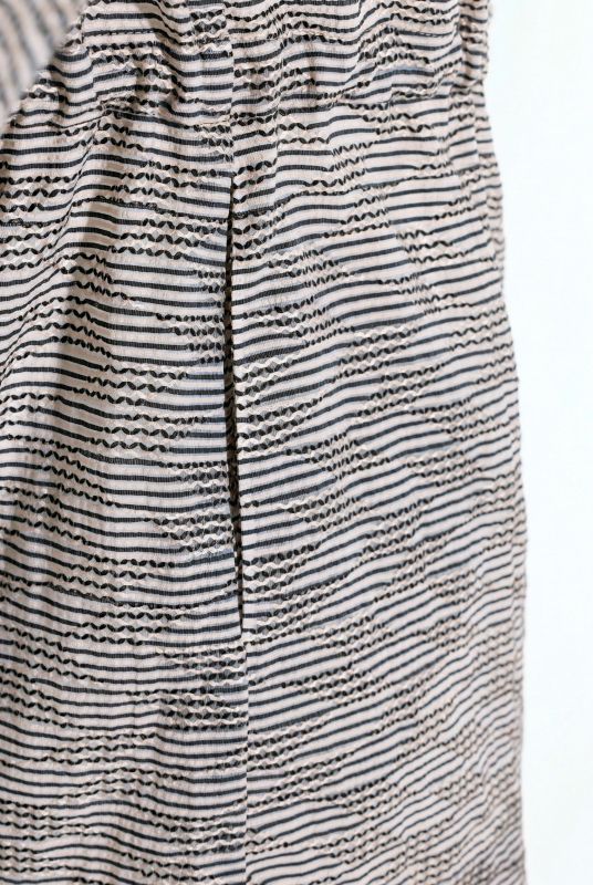 Textured Stripe Drawstring Close Jacket